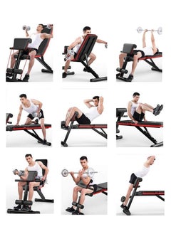 KIIUMI Folding and adjustable multi-use exercise and weight lifting bench, Knight model  - Image 2