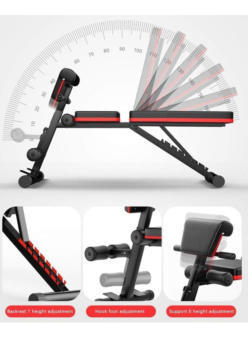 KIIUMI - Folding and adjustable multi-use exercise and weight lifting bench, Knight model - Image 1