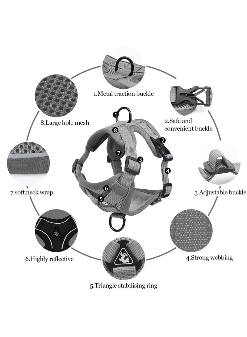 Summer cat Chest Harness and Leash, Anti-Escape Adjustable Soft mesh cat Leash and Chest Harness Set for All Types of Cats cat Vests - Image 3