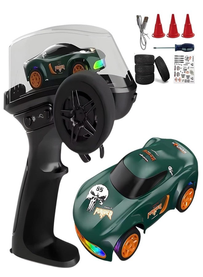 Amitasha 1:64 Scale Mini RC Drift Car Remote Control Car with LED Lights & Speed Mode, 2.4GHz Stunt Drifting Car Toy, Hobby Gift for Kids & Adults - Image 1