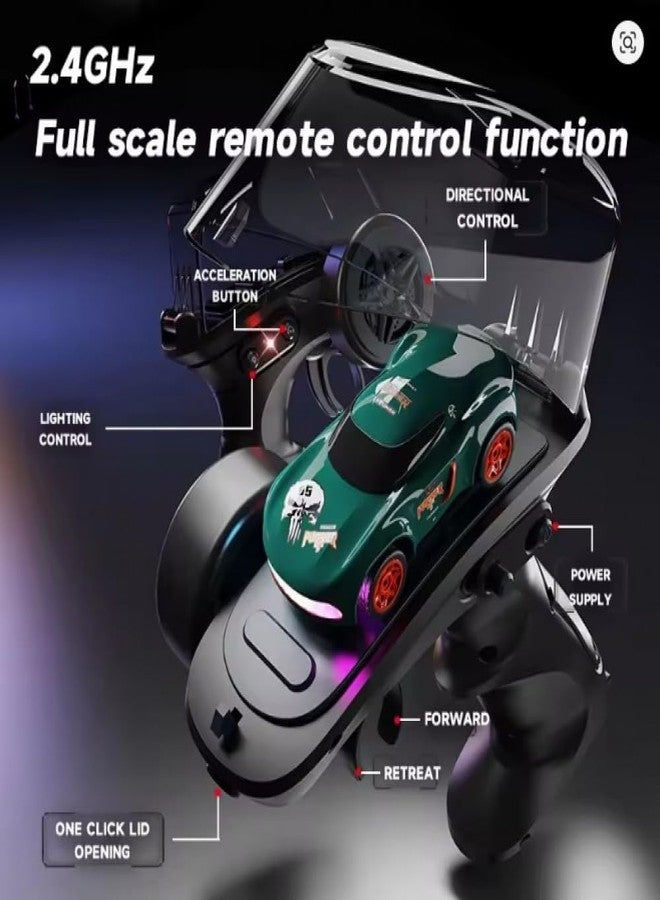 Amitasha 1:64 Scale Mini RC Drift Car Remote Control Car with LED Lights & Speed Mode, 2.4GHz Stunt Drifting Car Toy, Hobby Gift for Kids & Adults - Image 3