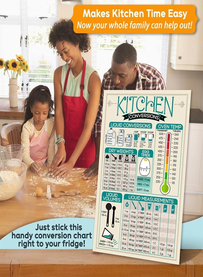 Lone Star Art مغناطيس تحويل وحدات المطبخ الإمبراطورية والمترية - 6 بوصات × 9 بوصات، مرجع عملي لقياسات الطبخ وجدول القياسات - دليل مختصر للطهي، ملحقات تحويل الوحدات للطهاة المحترفين والهواة - Image 5