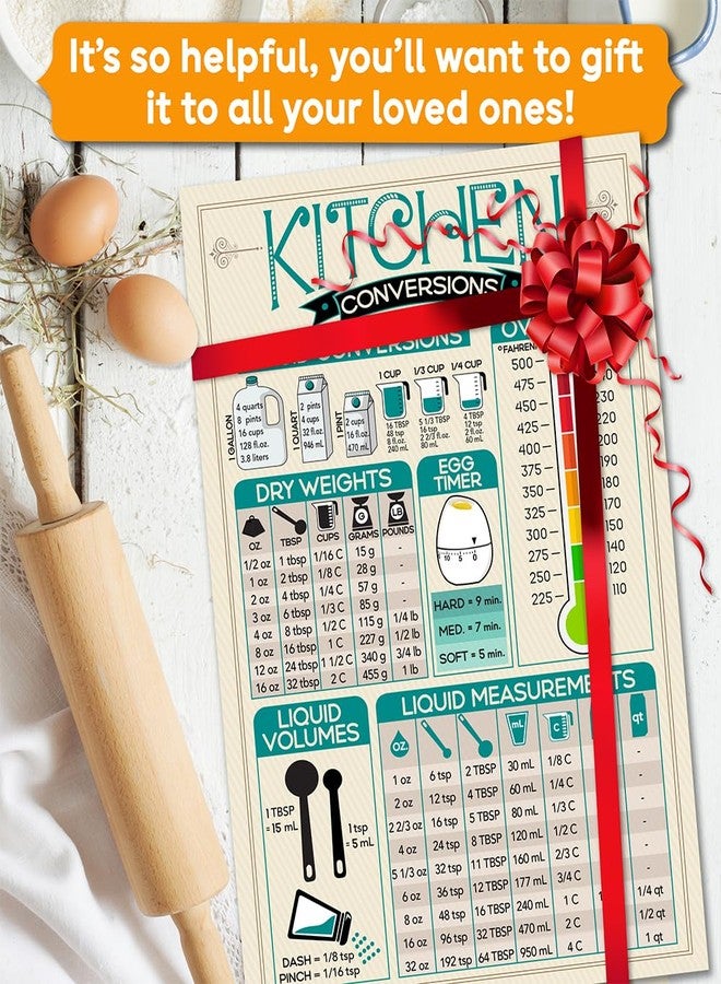 Lone Star Art مغناطيس تحويل وحدات المطبخ الإمبراطورية والمترية - 6 بوصات × 9 بوصات، مرجع عملي لقياسات الطبخ وجدول القياسات - دليل مختصر للطهي، ملحقات تحويل الوحدات للطهاة المحترفين والهواة - Image 2