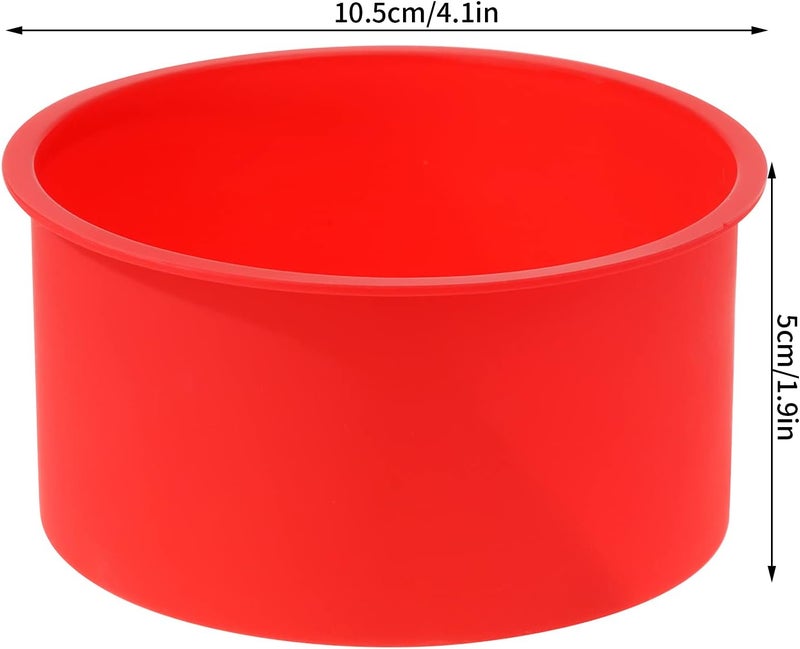 mifengda 12pcs Silicone Cake Mold Baking Round Cake Molds 4 Inch Non-Stick Baking Pan Kitchen Silicone Cake Molds for Baking(Red, Blue, 4inch) - Image 2