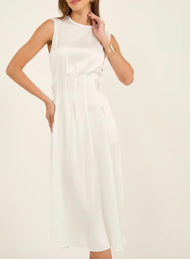 Styli White A-Line Dress