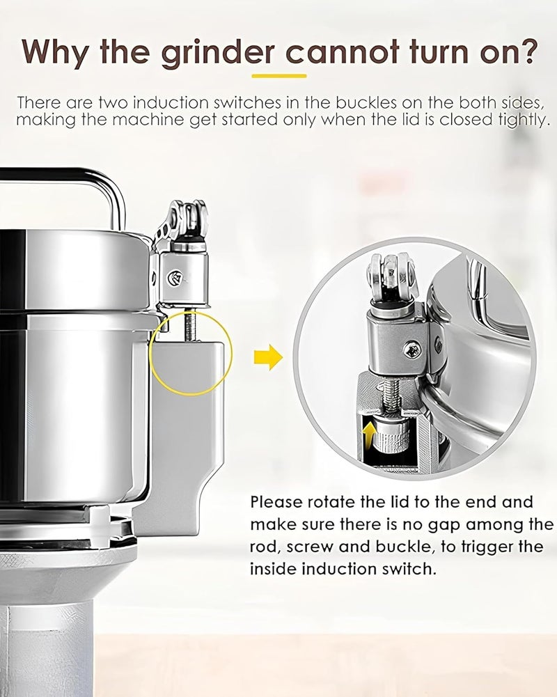 Vivatra Vivatra Smallest Masala Grinding Machine for Home Use with 100gm Capacity Portable Indian Spice Grinder Machine for Home VI100A VI100A Stainless Steel  - Image 4
