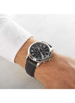 FOSSIL Men's leather simulated quartz Watch FS4812-44mm - black  - Image 2