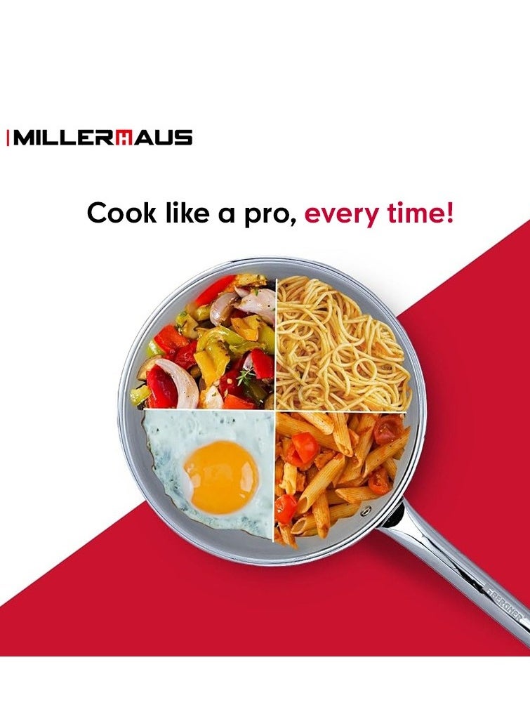 MILLERHAUS Millerhaus Tri-Ply Frypan 24cm Stainless Steel  - Image 5