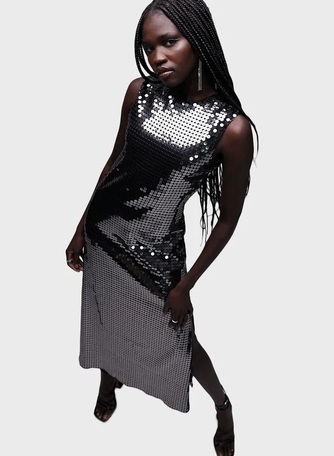 TOPSHOP Sequin Detail Dress