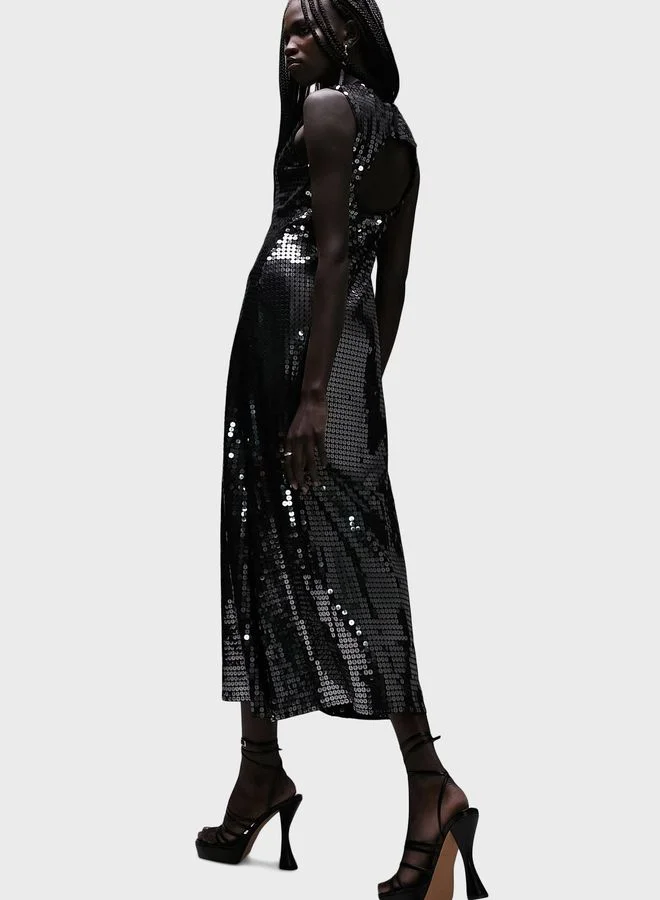 TOPSHOP Sequin Detail Dress