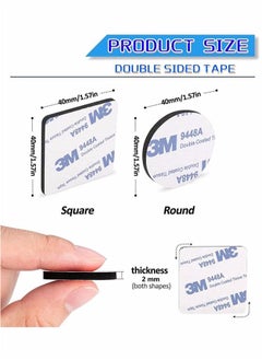 3M 100 Pcs Double Sided Tape, Strong Heavy Duty Waterproof Adhesive Foam Pad Tape for Holding Pictures, Wall Decorations, Lights, Hooks, Home & Office Use (Square & Round)  - Image 2