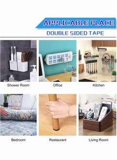 3M 100 Pcs Double Sided Tape, Strong Heavy Duty Waterproof Adhesive Foam Pad Tape for Holding Pictures, Wall Decorations, Lights, Hooks, Home & Office Use (Square & Round)  - Image 5