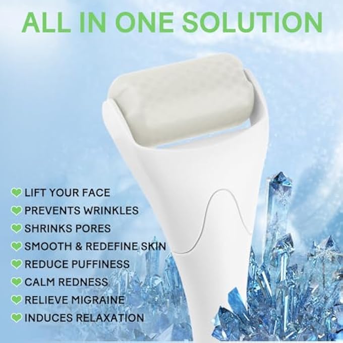 Fronnor Ice Roller for Face,Eyes,Mothers Day Gifts Idea,Therapeutic Cooling to Tighten Brighten Complexion and Reduce Wrinkles,Massager Under Eye Puffiness,Migraine and Pain Relidf (White) - Image 3