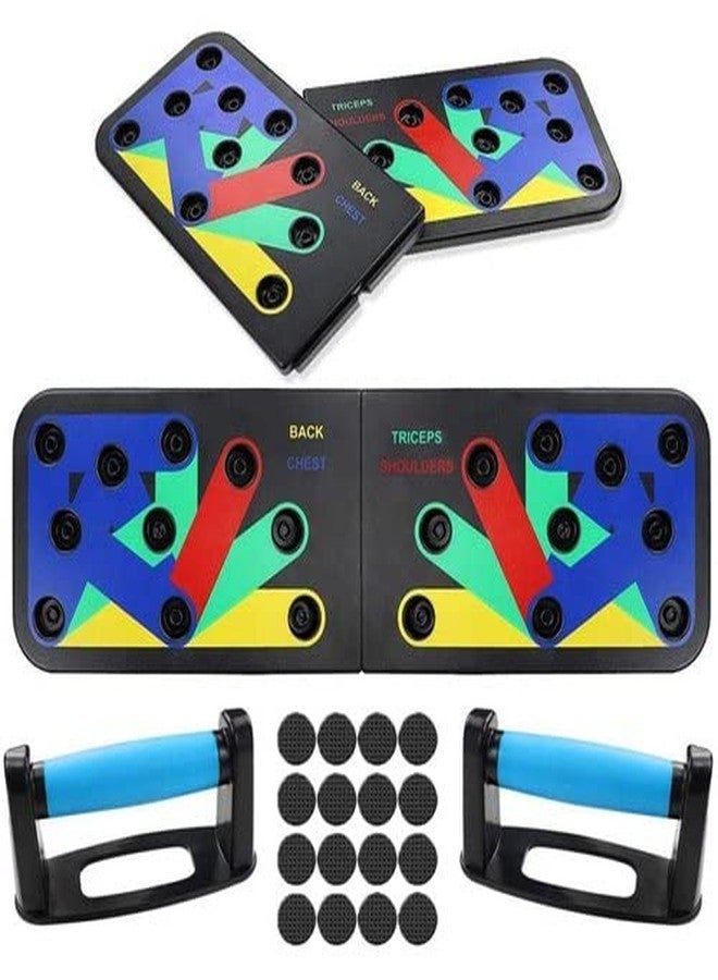 TS Playy® 9 in 1 Push Up Board - Home Workout Strength Training Equipment, Push Up Bar with 30+ Color Coded Combo Positions|Portable Gym Accessories for Men and Women - Image 3