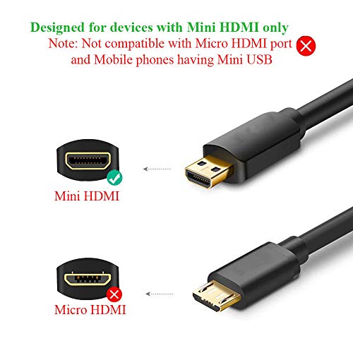 STELA High Speed Mini HDMI (NOT Micro) to HDMI Cable 3 Feet 1 Meter - Connect Digital Camcorders, Digital Cameras or Game Consoles to HDTV - up to 4K Resolution - Image 3