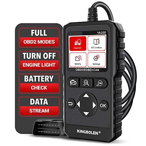KINGBOLEN YA200 OBD2 Scanner, Car OBD2 Code Reader Check Engine Light, Car Scanner OBDII Full Functions with Voltage Test OBD2 Scanner Diagnostic Tool for All OBDII CAN Protocol Cars Since 1996 - Image 1