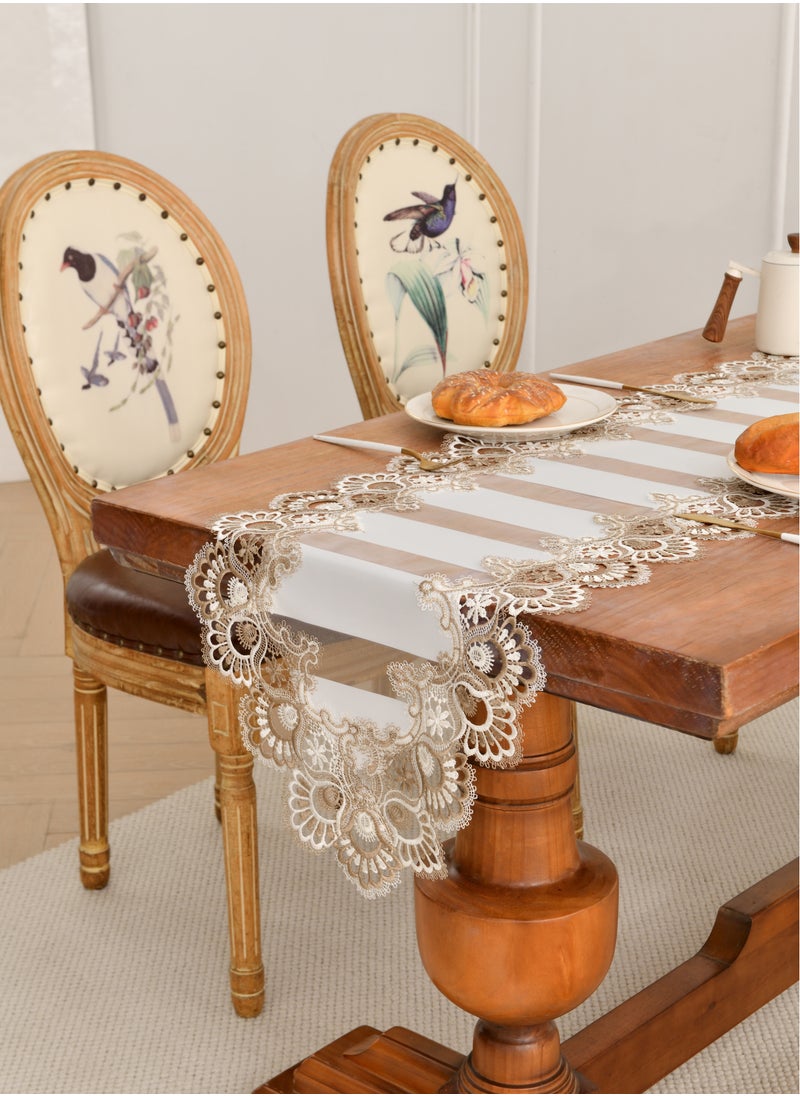 Generic - Modern, American, European-Style Table Runner, Aesthetic, Luxury, Hollow Out, White Grey Tablecloth, Coffee Table, Tv Cabinet - Image 1