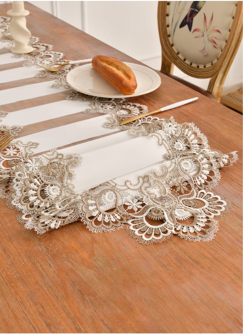 Generic - Modern, American, European-Style Table Runner, Aesthetic, Luxury, Hollow Out, White Grey Tablecloth, Coffee Table, Tv Cabinet - Image 1