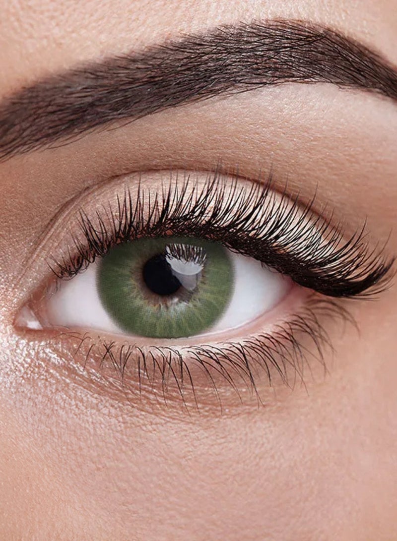 Teal Velvet Yearly Colored Unisex Cosmetic Contact Lenses, Enlargement Collection