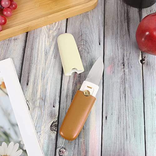 VIHAX 2 in 1 Stainless Steel Fruit Knife, Creative Multi-Color Fruit and Vegetable Dual-Use Knife, Multifunctional Portable Peeling Fruit Knife, Kitchen Restaurant Life Tools - Image 3