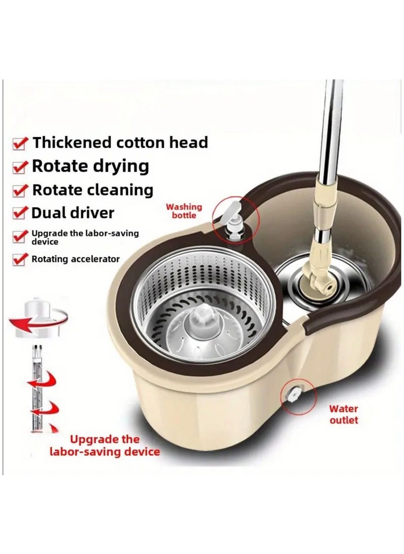Generic - Mop and Bucket – 2 Stage Floor Mop with Built-in Detergent Dispenser Separates Clean and Dirty Water to Get Floors Cleaner - Image 1