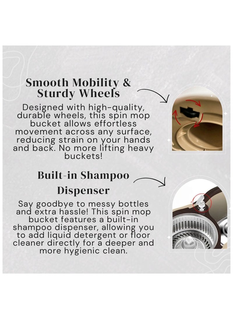 Generic - Mop and Bucket – 2 Stage Floor Mop with Built-in Detergent Dispenser Separates Clean and Dirty Water to Get Floors Cleaner - Image 1
