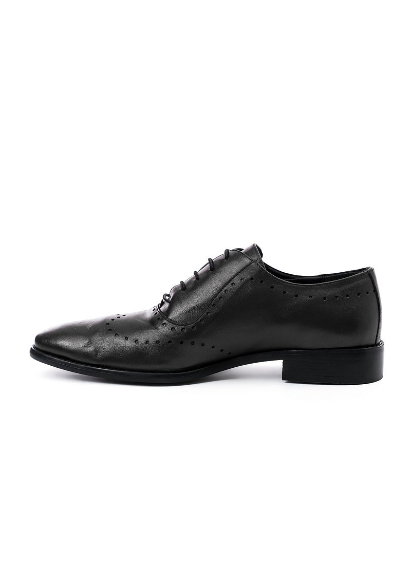 Mr.joe Oxford Comfortable Classic Shoes For Men Black 3496  - Image 2