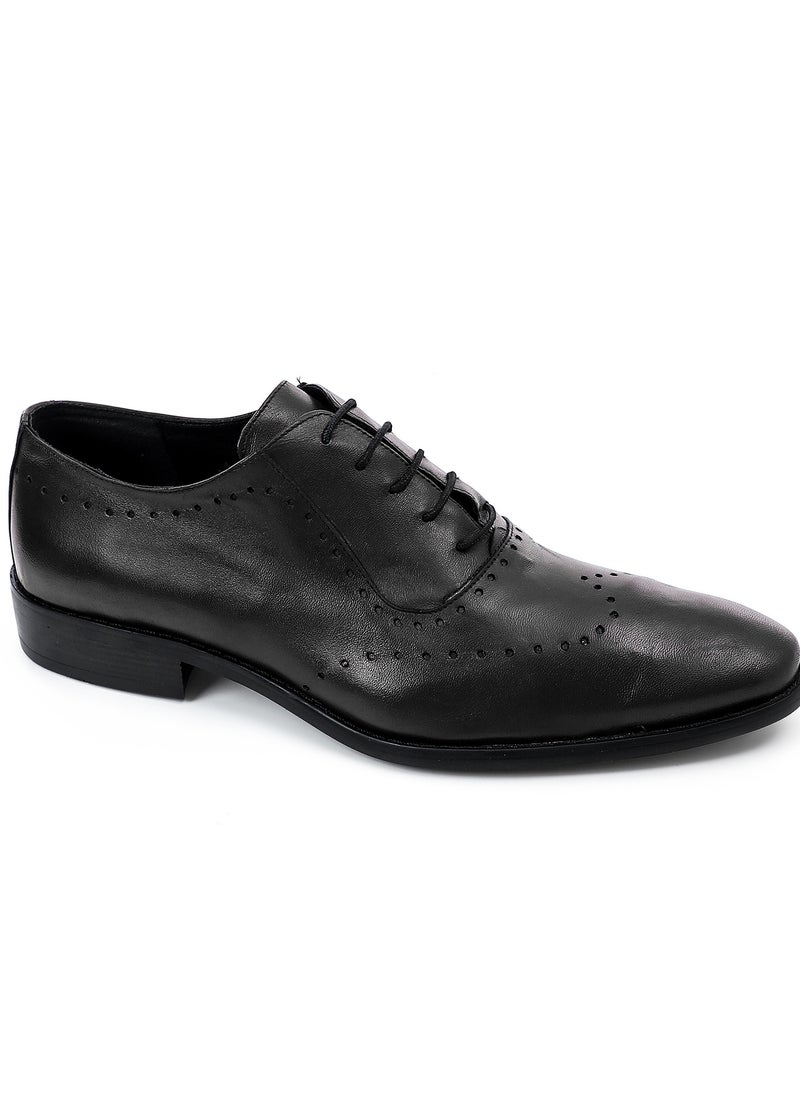 Mr.joe Oxford Comfortable Classic Shoes For Men Black 3496  - Image 3