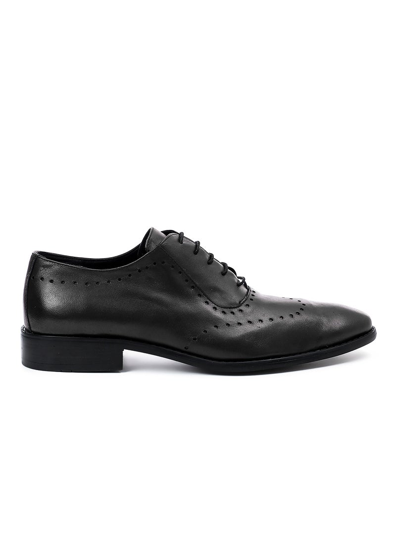 Mr.joe Oxford Comfortable Classic Shoes For Men Black 3496  - Image 4