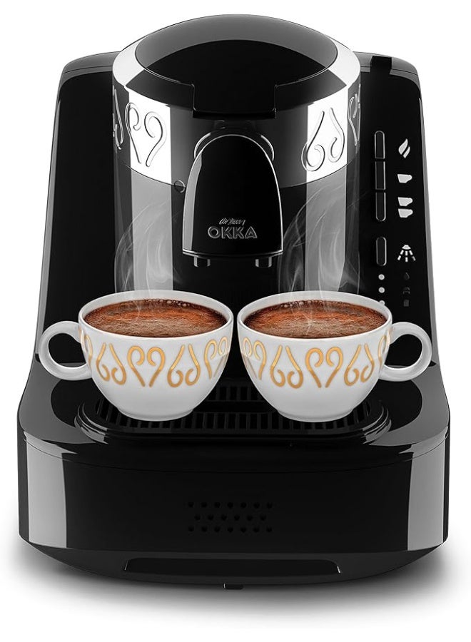 ارزوم اوكا ماكينة تحضير القهوة التركية من ارزوم اوكا- أسود/كروم- ok002، بلاستيك نحاس - Image 1