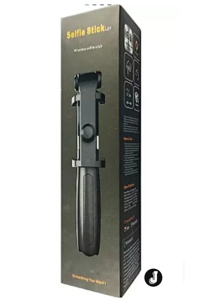 JAJEEK Wireless Selfie Stick (Black) with Remote Control – Portable and Adjustable Smartphone Holder for Android & iOS, Compact & Travel-Friendly Design for Perfect Photos Anywhere - Image 4