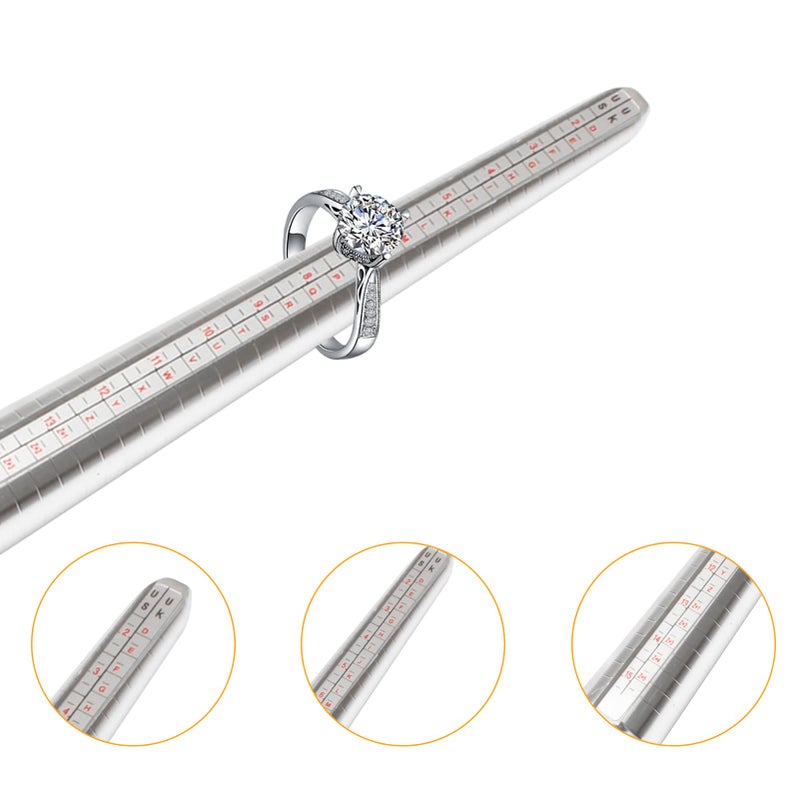 NUTJAM Metal Ring Sizer Measuring Tool, Jewelry Sizers Metal Ring Sizer Gauge Sizing Measuring for Women Men Ringsï¼ˆAluminum, 1 Packï¼‰ - Image 4