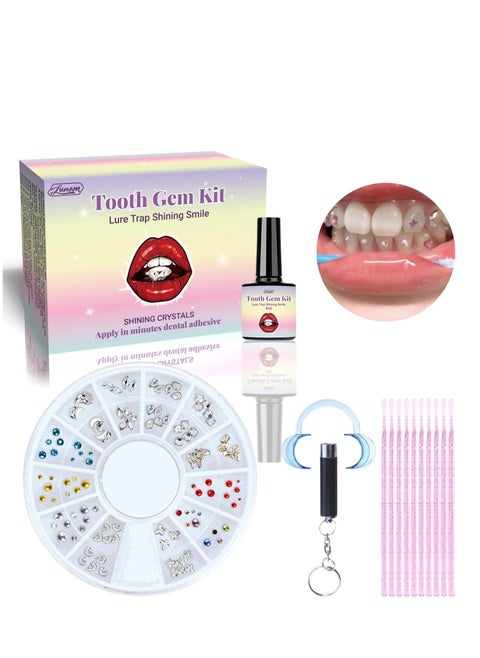 DIY Tooth Gem Kit – 120 Sparkling Crystals for Teeth, Fashionable Tooth Jewelry Starter Kit, Professional Teeth Gems Kit for Personal Style