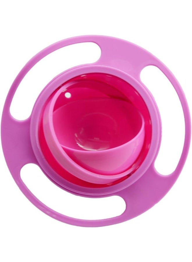 Ztl Baby Gyro Bowl 360 Degree Rotation Spill Resistant Gyroscopic Bowl with Lid Toy Tableware for Kids Toddlers - Image 1