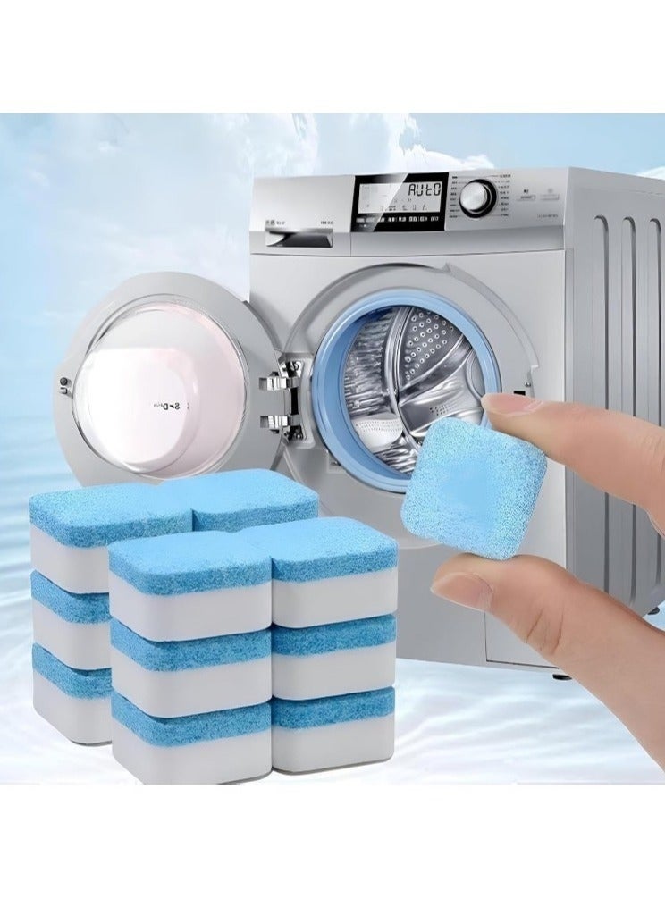 Washing Machine Cleaning Tablets – 12 Effervescent Capsules for Automatic and Manual Washers – Suitable for Front-Load and Top-Load Machines – Deep Cleaner for Removing Deposits and Accumulated Dirt – Washer Drum Sanitizer with Germ and Bacteria Elimination – Effective Tub Cleaner with Deodorizing Features - Image 1