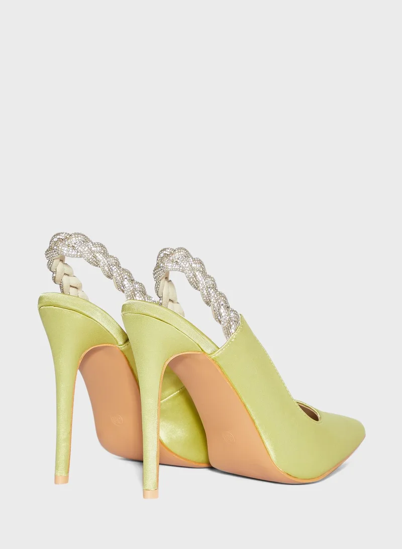 Ella Limited Edition Embellished Braided Detail Pointed Stiletto