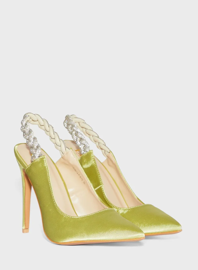 Ella Limited Edition Embellished Braided Detail Pointed Stiletto