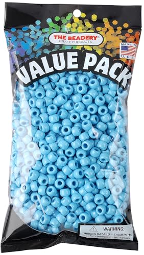 The Beadery Barrel Pony Bead in Baby Blye, 900-Piece - Image 4