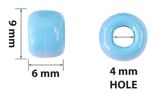 The Beadery Barrel Pony Bead in Baby Blye, 900-Piece - Image 2