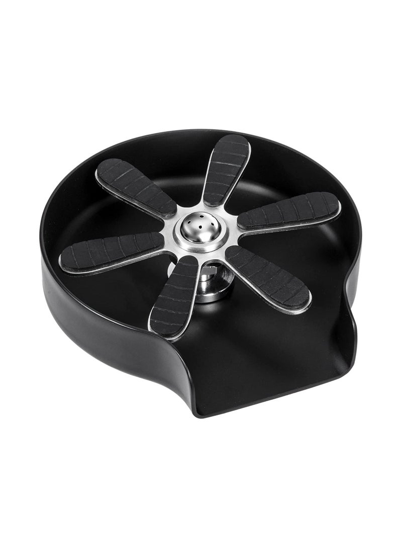 Ever variety Cup Cleaner for Sink High-quality 304 stainless steel glass rinser Black cup rinser for sink High-pressure Glass Washer for Sink Bottle Washer and Cup Cleaner with Silicone Arms - Image 1