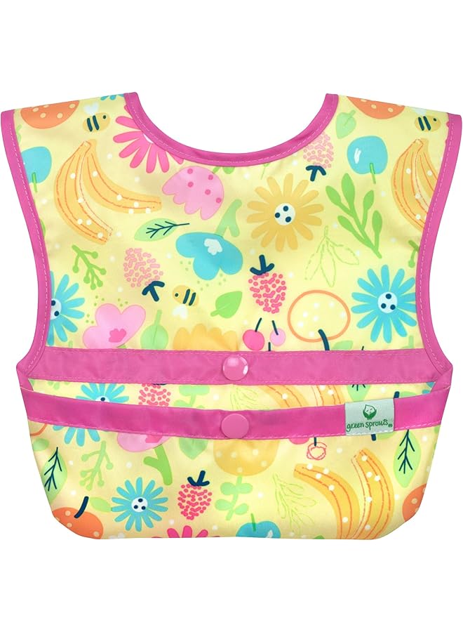 جرين سبراوتس مريلة سهلة الارتداء من سناب آند جو، عبوة من 3 قطع، وردية اللون، نحلة، زهور، 9 أشهر و18 شهرًا - Image 5