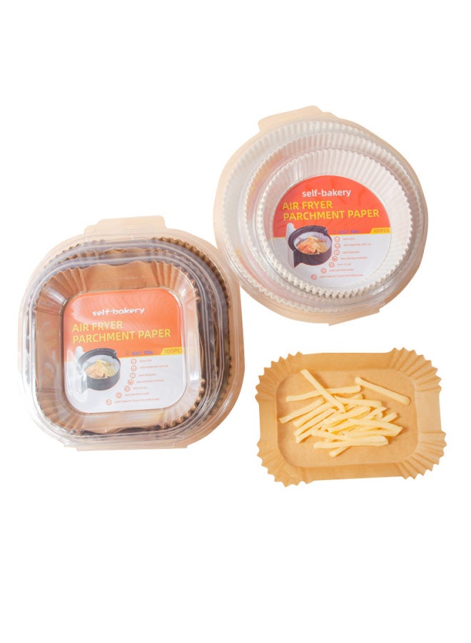 Air Fryer Paper Special Paper Customized Air Fryer Special Paper Plate Food Grade Air Fryer Paper-Color:White-Specifications:Rectangular 20*13 * 4.5cm (7.8*5.1*1.7 ") Blister Box 50  - Image 5