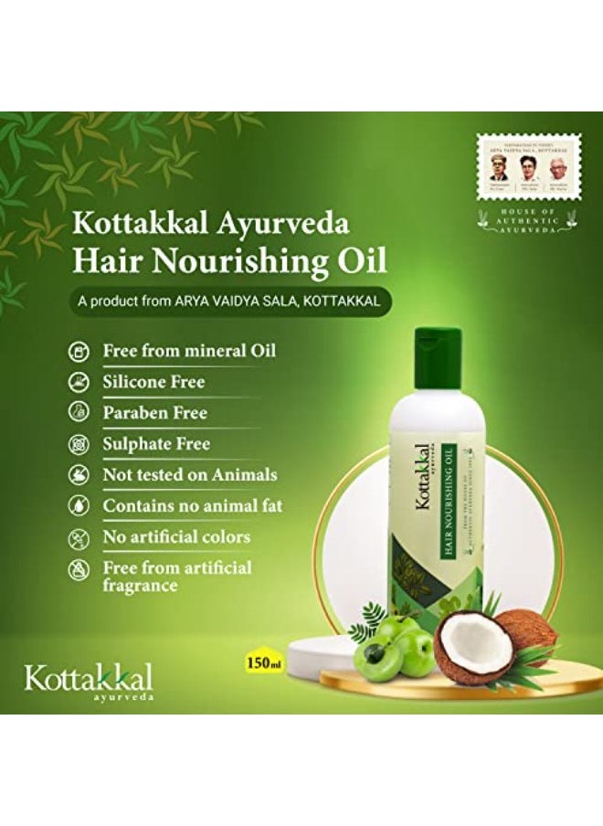 Kottakkal ayurveda Hair Nourishing Oil, Strengthen Hair & Follicles, With Benefits of Amla, Paraben & Sulphate Free, No Artificial Colour & Fragrance - 150 ml  - Image 3
