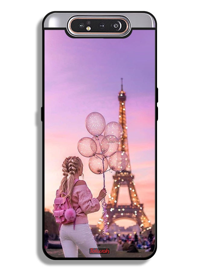Tolwak Samsung Galaxy A80 Protective Case Cover Girl Holding Balloons - Image 1