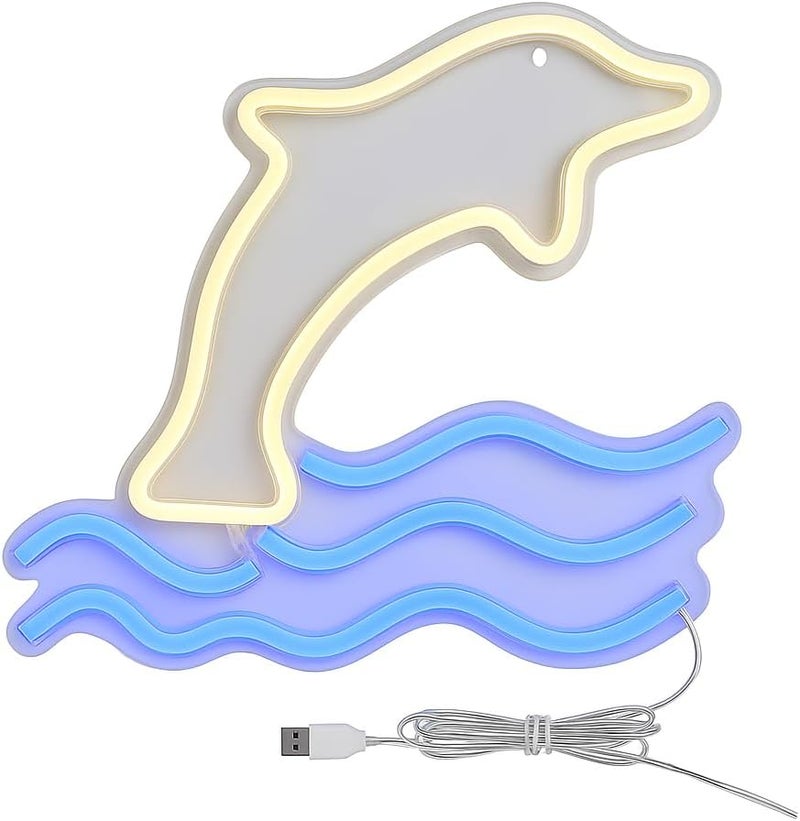 Horoof Home Dolphin LED Neon Light Sign - Image 3