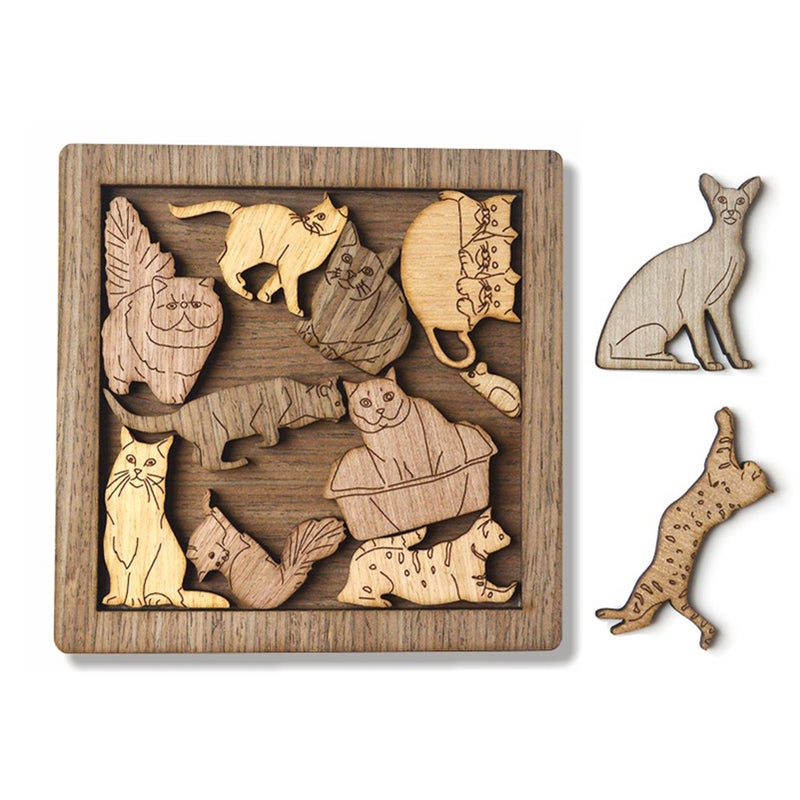 Cats and Puzzle Irregular Puzzle - Image 1