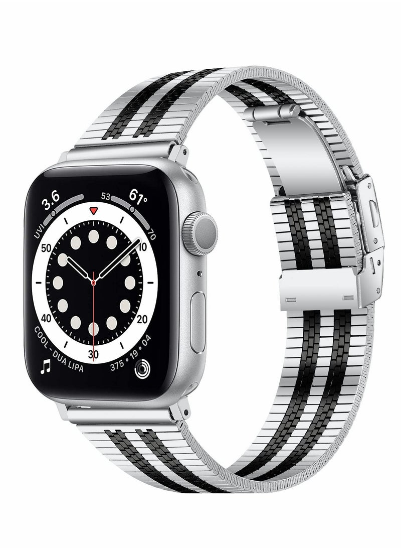 KASTWAVE Metal Band Compatible with Apple Watch Series 8/7/6/5/4/SE 42mm 44mm 45mm  - Image 1