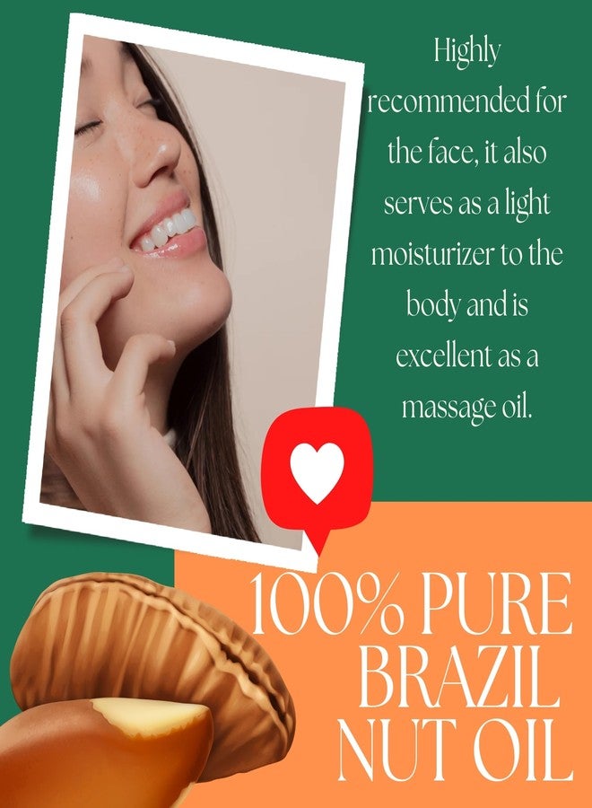 Best Nature's Cosmetics Virgin Organic Brazil Nut Oil Moisturizer for Skin and Hair, 1 Fl Oz - Image 4