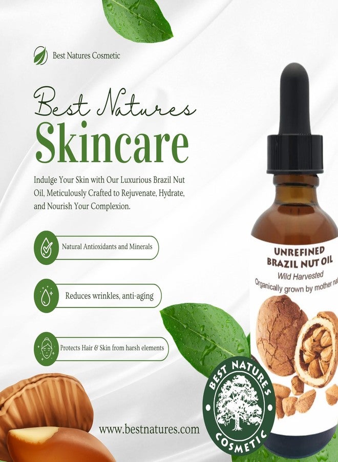 Best Nature's Cosmetics Virgin Organic Brazil Nut Oil Moisturizer for Skin and Hair, 1 Fl Oz - Image 3