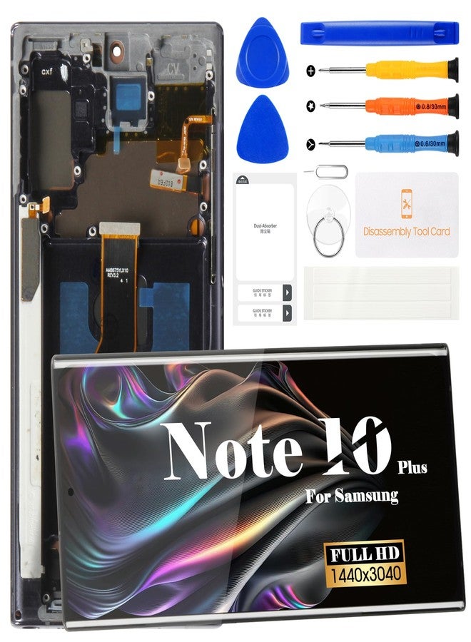 SRJTEK Oled Screen Repair Kit Samsung Note 10 Plus Replacement Galaxy 4G/5G LCD Sm-N975 Sm-N976 With Frame (Black) - Image 1
